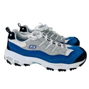 Skechers D'Lites 1.0‎ Low-Top Chunky Sneakers Womens 10 Blue Air Cooled SN13141
